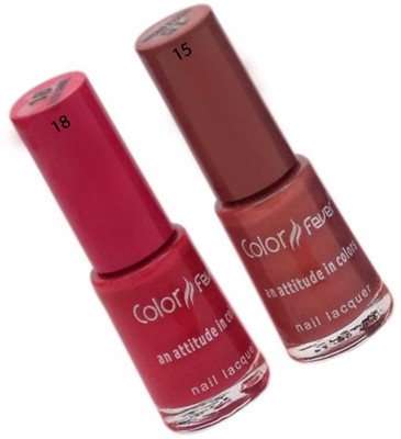 

Color Fever Color Cap Nail polish 22 Coral, Sensuous Nude(Pack of 2)