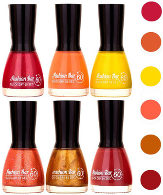 

Fashion Bar Unique Gel Nail Polish Combo (Pack of 6)440 Shade 010(Pack of 6)