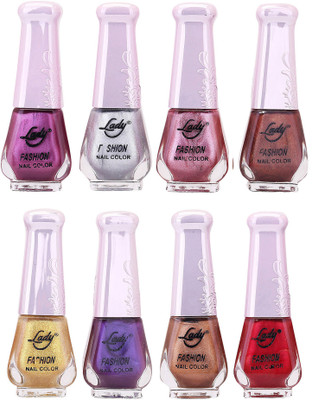 

Lady Fashion Trendy Nail Polish 21118 Multicolor,(Pack of 8)