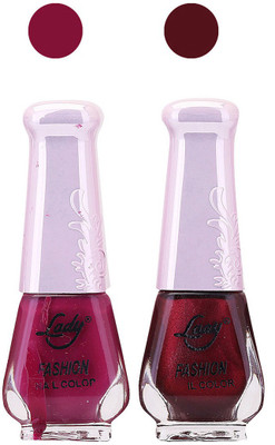 

Lady Fashion Nail Polish 0910201615 Purple,Maroon,(Pack of 2)
