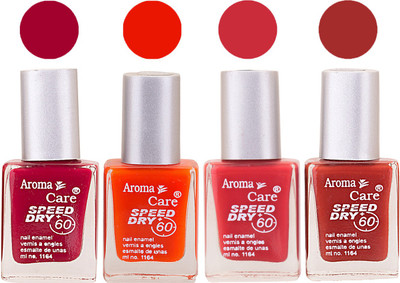 

Aroma Care Maroon Nail Polish Combo 25062016101 Maroon, Orange, Red(Pack of 4)