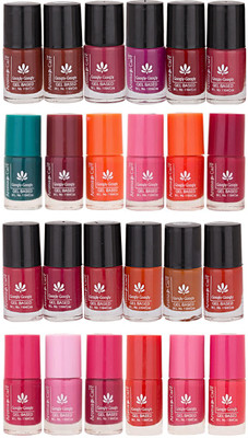 

Aroma Care MAB Multicolor 2 in 1 Color Cap Nail Polish Sets in Wholesale Rate ( Set No. 24) Green, Brown, Orange, Peach, Orange, Mauve, Pink, Peach, Pink, Red, Nude, Peach(Pack of 24)