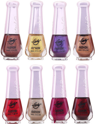 

Lady Fashion Trendy Nail Polish 21121 Multicolor,(Pack of 8)