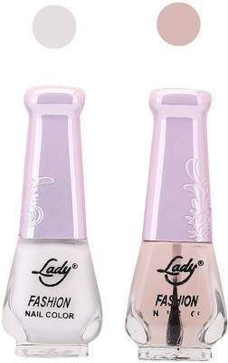 

Lady Fashion Nail Polish Combo 210820201 White,Transparent,(Pack of 2)