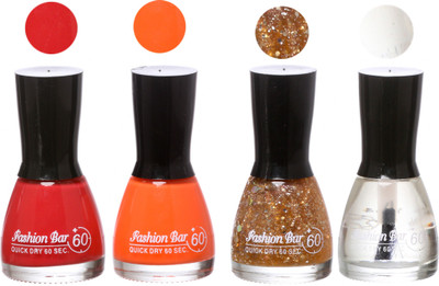 

Fashion Bar New Multicolor Nail Polish Combo 117 Multicolor,(Pack of 4)