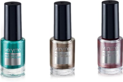 

Oriflame Sweden Very Me Metallic Nail Polish pack of 3 Pink Pearl, Twilight Dust, Aqua Green(Pack of 3)