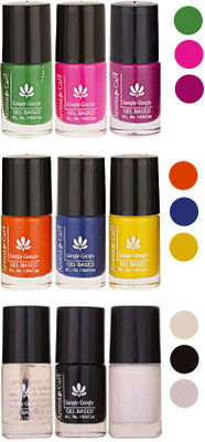 

Aroma Care Gel Based Nail Paint Set Of 9 Pcs Multicolor Set 106