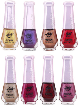 

Lady Fashion Trendy Nail Polish 21122 Multicolor,(Pack of 8)