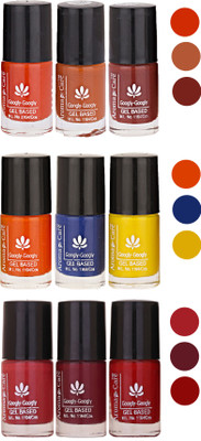 

Aroma Care Gel Based Nail Paint Set Of 9 Pcs Multicolor Set 136(Pack of 9)