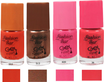 

Fashion Bar Nail Polish Neon Combo Pink Peach Multicolor(Pack of 4)