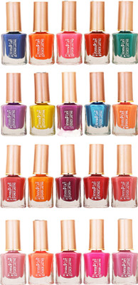 

Aroma Care Wholesale Rate Nail Polish Set of 20 Pcs (Multicolor) 17 Blue, Orange, Pink, Red, Green, Purple, Yellow, Magenta, Sky Blue, Light Orange(Pack of 10)