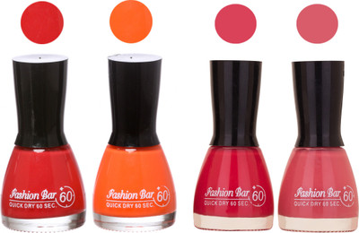 

Fashion Bar New Multicolor Nail Polish Combo 118 Multicolor,(Pack of 4)