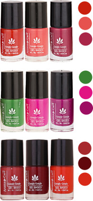 

Aroma Care Gel Based Nail Paint Set Of 9 Pcs Multicolor Set 11(Pack of 9)