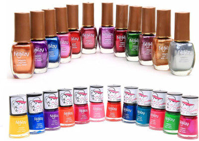 

Foolzy Pack of 24 Royal Ink Nail Paint Polish Multicolor(Pack of 24)