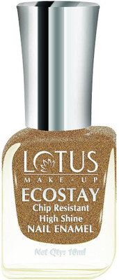 

Lotus Make-Up Ecostay Chip Resistant High Shine Nail Enamel Gold Frost-E44