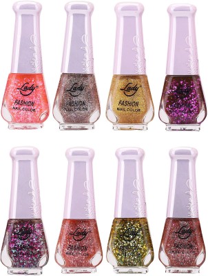 

Lady Fashion Trendy Nail Polish 21138 Multicolor,(Pack of 8)