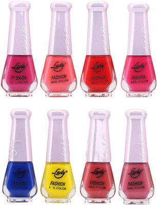 

Lady Fashion Trendy Nail Polish 21176 Multicolor,(Pack of 8)