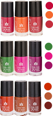 

Aroma Care Pack Of 9 Gel Based Nail Paint (38) Nude Magenta, Nude Ornge, Nude, Green, Pink, Neon Magenta, Orange, Nude, Brown(Pack of 9)