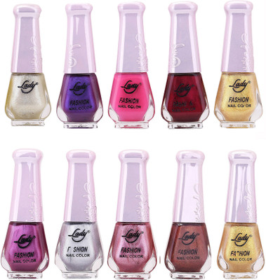 

Lady Fashion Wholesale Price Trendy Nail Polish 0303201701 Multicolor,(Pack of 10)