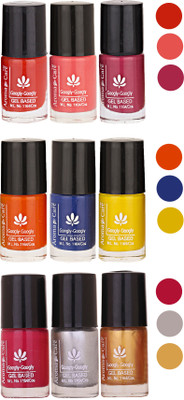 Aroma Care Gel Based Nail Paint Set Of 9 Pcs Multicolor Set 25(Pack of 9)