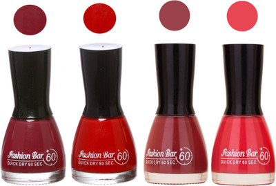 

Fashion Bar New Multicolor Nail Polish Combo 102 Multicolor,(Pack of 4)