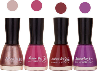 

Fashion Bar New Multicolor Nail Polish Combo 46 Multicolor,(Pack of 4)