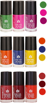 

Aroma Care Gel Based Nail Paint Set Of 9 Pcs Multicolor Set 105(Pack of 9)