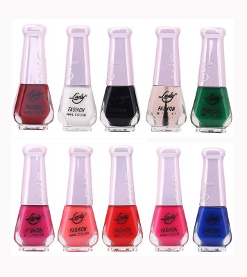 

Lady Fashion Wholesale Price Trendy Nail Polish 0303201759 Multicolor,(Pack of 10)