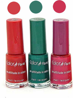 

Color Fever Mini Nail Polish Combo 2-9-12 Multicolor,(Pack of 3)