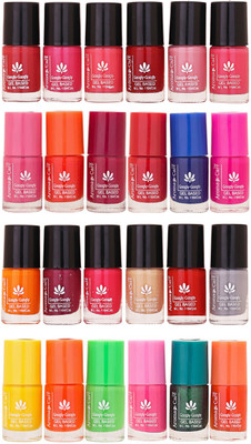 

Aroma Care MAB Multicolor 2 in 1 Color Cap Nail Polish Sets in Wholesale Rate ( Set No. 125) Peach, Orange, Mauve, Pink, Peach, Pink, Yellow, Blue, Magenta, Yellow, Orange, Neon Green(Pack of 24)