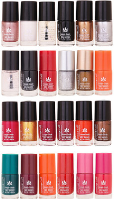 

Aroma Care MAB Multicolor 2 in 1 Color Cap Nail Polish Sets in Wholesale Rate ( Set No. 64) Green, Brown, Orange, Red, Nude, Peach, Base Coat, Black, Red, Silver, Golden, Orange(Pack of 24)