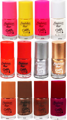 

Fashion Bar FBNP Nail Polish Combo 12 Multicolor,(Pack of 12)