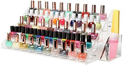

MyGift Professional Clear Acrylic Rack Tabletop Display Stand W/ Filer & Brush Holder Cup Clear(Pack of 40)