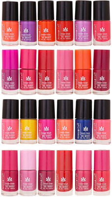 

Aroma Care MAB Multicolor 2 in 1 Color Cap Nail Polish Sets in Wholesale Rate ( Set No. 75) Pink, Purple, Red, Peach, Orange, Mauve, Pink, Peach, Pink, Red, Nude, Peach(Pack of 24)