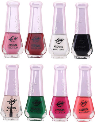 

Lady Fashion Trendy Nail Polish 21170 Multicolor,(Pack of 8)