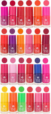 

Aroma Care Orange Nail Polish Combo 1706201637 Pink, Purple, Orange, Red, Peach, Mauve, Pink, Blue, Magenta, Yellow, Neon Green, Nude(Pack of 24)