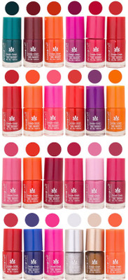 

Aroma Care Orange Nail Polish Combo 1706201605 Green, Brown, Pink, Purple, Orange, Red, Peach, Mauve, Pink, Blue, Magenta, Silver, Golden(Pack of 24)