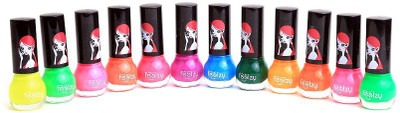 

Foolzy Pack of 12 Nail Polish Paint Neon