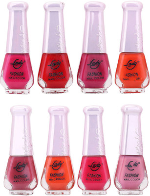 

Lady Fashion Trendy Nail Polish 21163 Multicolor,(Pack of 8)