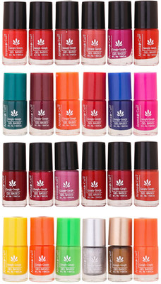 

Aroma Care MAB Multicolor 2 in 1 Color Cap Nail Polish Sets in Wholesale Rate ( Set No. 56) Green, Brown, Orange, Yellow, Blue, Magenta, Yellow, Orange, Neon Green, Silver, Golden, Orange(Pack of 24)