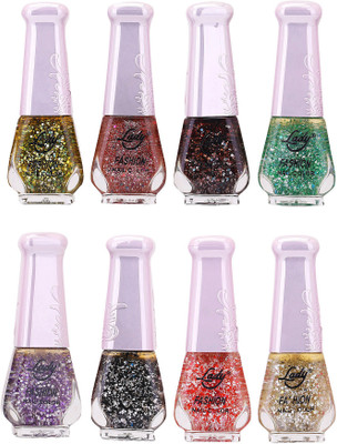 

Lady Fashion Trendy Nail Polish 21144 Multicolor,(Pack of 8)
