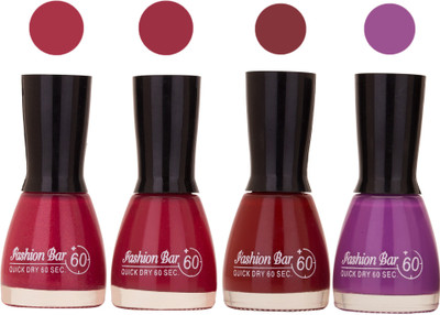 

Fashion Bar New Multicolor Nail Polish Combo 44 Multicolor,(Pack of 4)