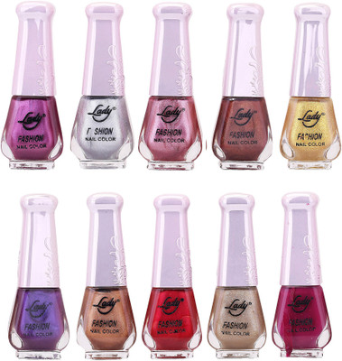 

Lady Fashion Wholesale Price Trendy Nail Polish 0303201706 Multicolor,(Pack of 10)