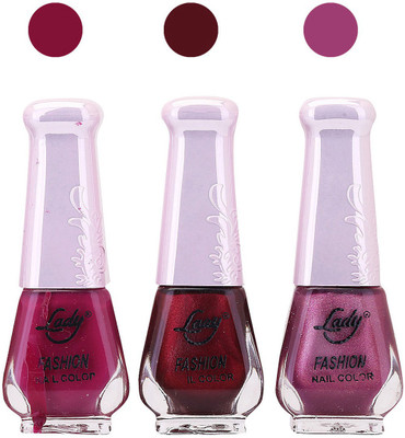

Lady Fashion Nail Polish 091020160101 Purple,Maroon,Purple,(Pack of 3)
