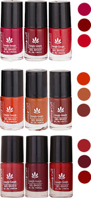 

Aroma Care Gel Based Nail Paint Set Of 9 Pcs Multicolor Set 114(Pack of 9)