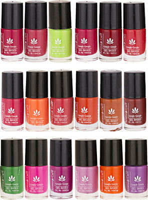 

Aroma Care Pack Of 18 Gel Based Nail Paint (22) Orange, Pink, Magenta, Green, Brown, Purple, Blue, Yellow(Pack of 18)