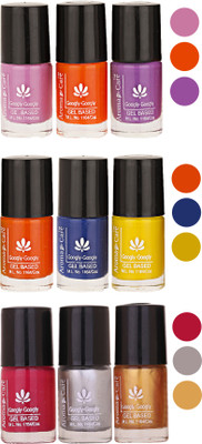 

Aroma Care Gel Based Nail Paint Set Of 9 Pcs Multicolor Set 145(Pack of 9)