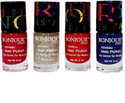 

Bonjour Paris New Nail Color Multicolor(Pack of 4)
