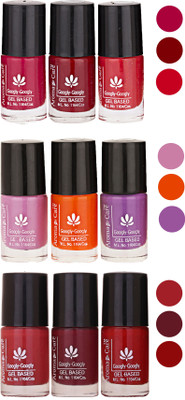 

Aroma Care Gel Based Nail Paint Set Of 9 Pcs Multicolor Set 118(Pack of 9)