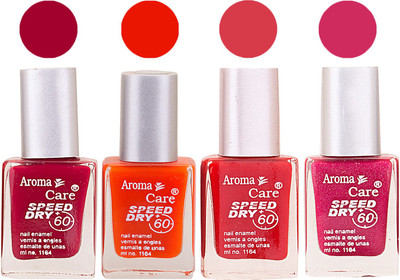 

Aroma Care Maroon Nail Polish Combo 2506201696 Maroon, Orange, Red, Pink(Pack of 4)